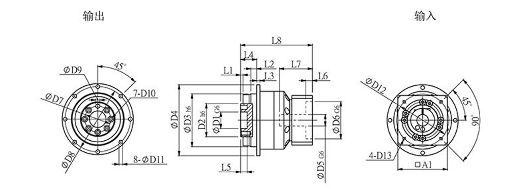 模切機專用精密減速器圖紙